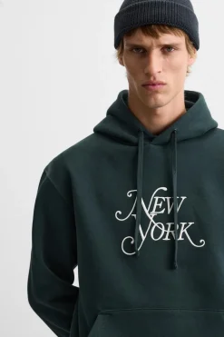 Outlet SUDADERA BORDADO NEW YORK MAGAZINE Hombre Sudaderas