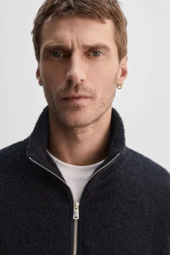 Outlet SUDADERA BOUCLÉ CREMALLERA CUELLO Hombre Sudaderas