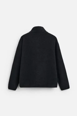 Outlet SUDADERA BOUCLÉ CREMALLERA CUELLO Hombre Sudaderas