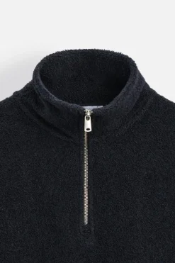 Outlet SUDADERA BOUCLÉ CREMALLERA CUELLO Hombre Sudaderas