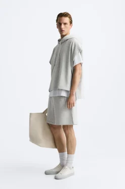 Clearance SUDADERA BOXY FIT CAPUCHA Hombre Sudaderas