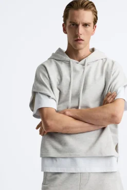 Clearance SUDADERA BOXY FIT CAPUCHA Hombre Sudaderas