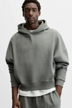 Clearance SUDADERA BOXY FIT PARCHE Hombre Sudaderas