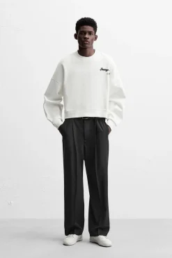 Hot SUDADERA BOXY FIT TEXTOS Hombre Sudaderas