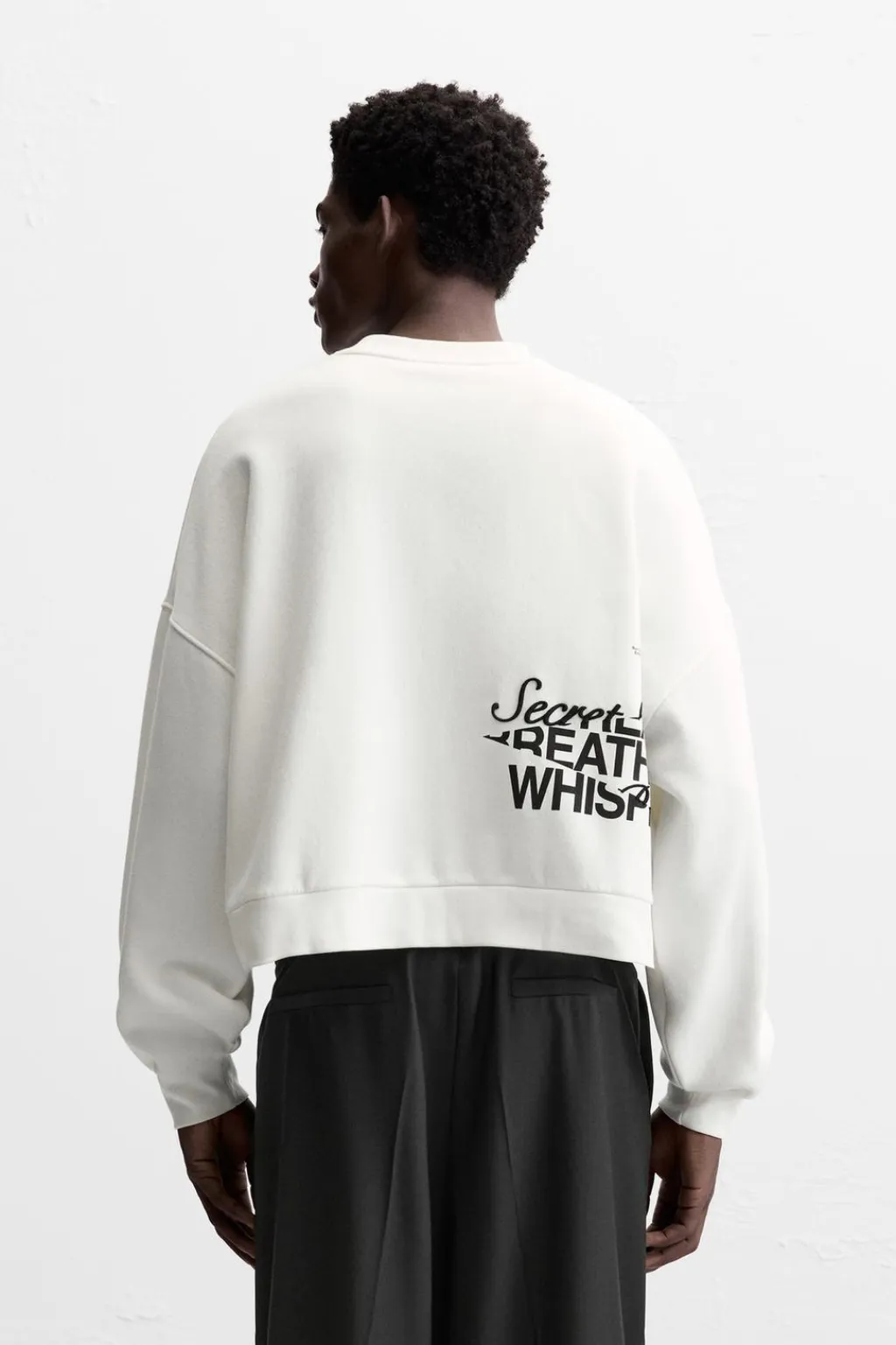 Hot SUDADERA BOXY FIT TEXTOS Hombre Sudaderas