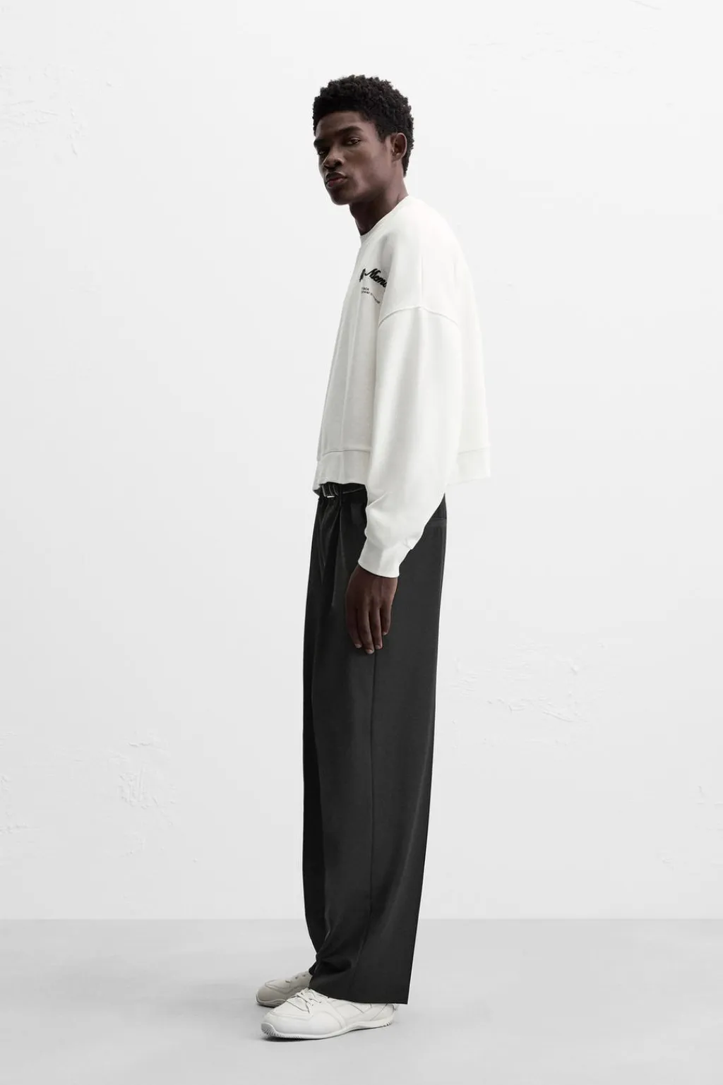 Hot SUDADERA BOXY FIT TEXTOS Hombre Sudaderas