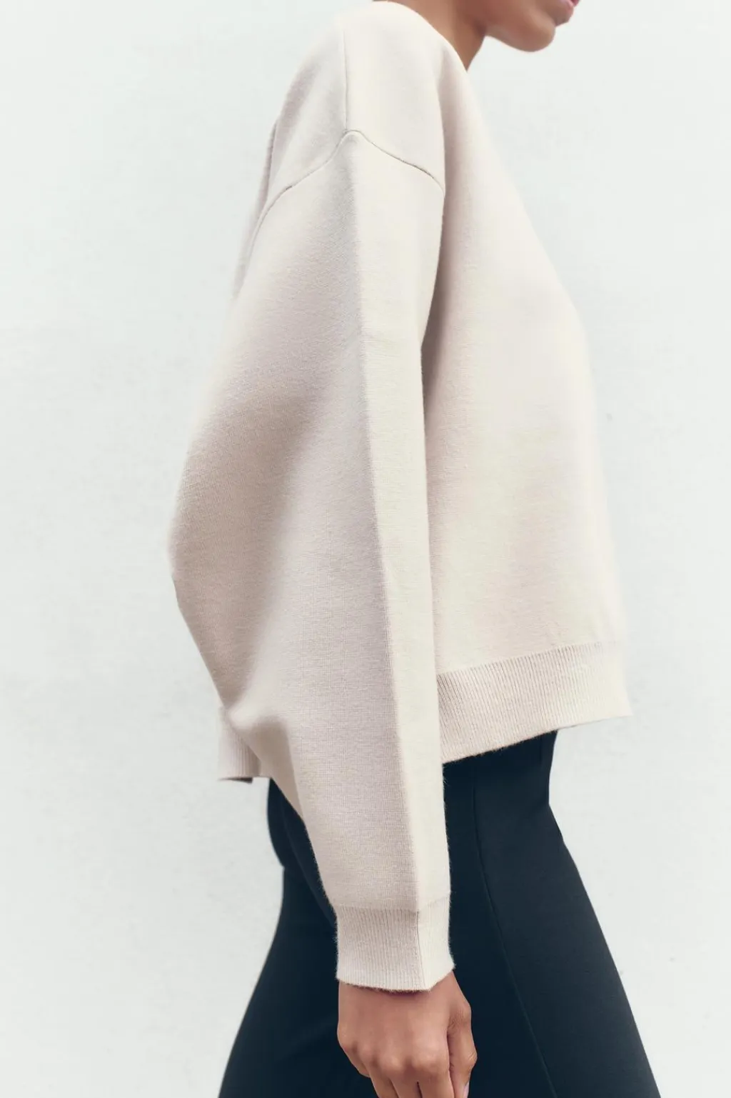 Outlet SUDADERA BÁSICA PUNTO LISO Mujer Cárdigan / Jerséis|Punto