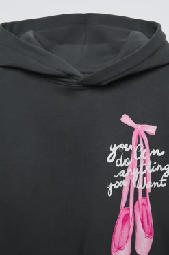 Niños ZARA 6 - 14 Años·Sudaderas<SUDADERA CAPUCHA BALLET OVERSIZE FIT