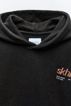 Niños ZARA 6 - 14 Años·Sudaderas<SUDADERA CAPUCHA BORDADOS