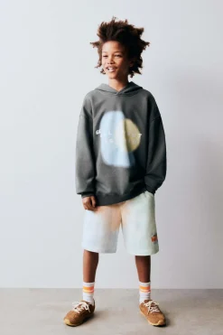 Niños ZARA 6 - 14 Años·Sudaderas<SUDADERA CAPUCHA EFECTO LAVADO