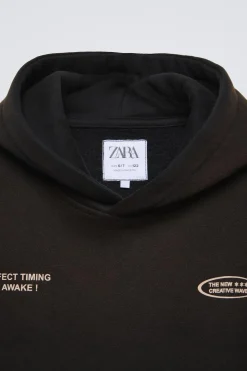 Niños ZARA 6 - 14 Años·Sudaderas|6 - 14 Años·Total Look<SUDADERA CAPUCHA EFECTO LAVADO