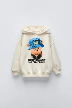 Niños ZARA 1½ - 6 Años·Sudaderas|6 - 18 Meses·Sudaderas<SUDADERA CAPUCHA ESTAMPADO