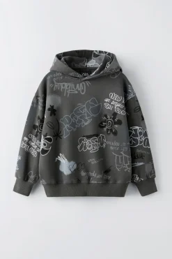 Niños ZARA 6 - 14 Años·Sudaderas<SUDADERA CAPUCHA GRAFITTI