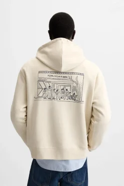 Outlet SUDADERA CAPUCHA GRÁFICOS SQIRL Hombre Sudaderas