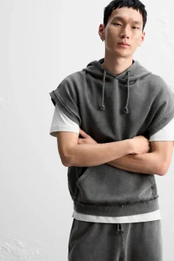 New SUDADERA CAPUCHA LAVADO Hombre Sudaderas