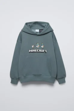 Niños ZARA 6 - 14 Años·Sudaderas|6 - 14 Años·Total Look<SUDADERA CAPUCHA MINECRAFT © MOJANG AB. ™