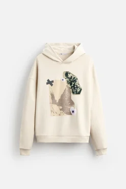 Clearance SUDADERA CAPUCHA PARCHES COMBINADOS Hombre Sudaderas