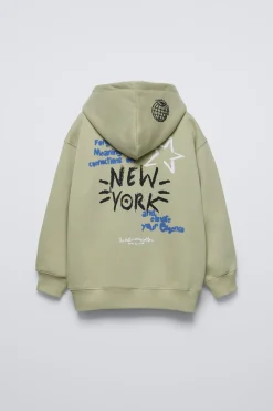 Niños ZARA 6 - 14 Años·Sudaderas<SUDADERA CAPUCHA TEXTO