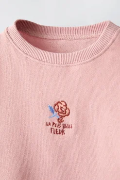 Niños ZARA 1½ - 6 Años·Sudaderas|6 - 18 Meses·Sudaderas<SUDADERA COMBINADA FLORES