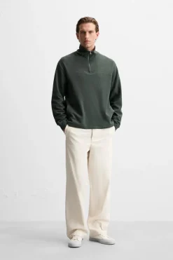 New SUDADERA CREMALLERA CUELLO Hombre Sudaderas