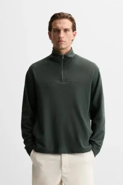 New SUDADERA CREMALLERA CUELLO Hombre Sudaderas