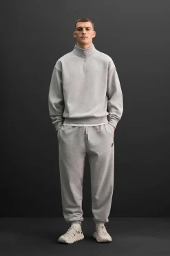 Discount SUDADERA CREMALLERA CUELLO Hombre Chándal|Sudaderas