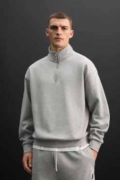 Discount SUDADERA CREMALLERA CUELLO Hombre Chándal|Sudaderas