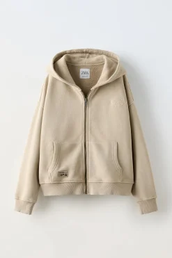 Niños ZARA 6 - 14 Años·Sudaderas<SUDADERA CREMALLERA LAVADA ETIQUETA