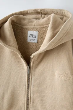 Niños ZARA 6 - 14 Años·Sudaderas<SUDADERA CREMALLERA LAVADA ETIQUETA