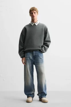 Hot SUDADERA CREWNECK LAVADA Hombre Sudaderas