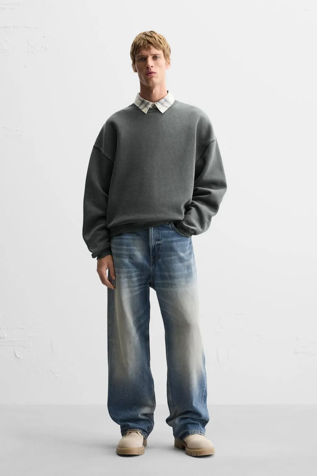 Hot SUDADERA CREWNECK LAVADA Hombre Sudaderas