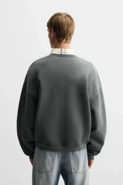 Hot SUDADERA CREWNECK LAVADA Hombre Sudaderas