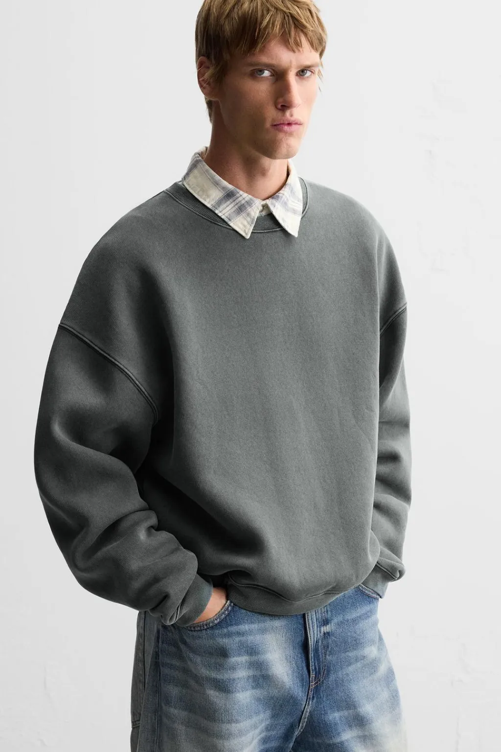 Hot SUDADERA CREWNECK LAVADA Hombre Sudaderas