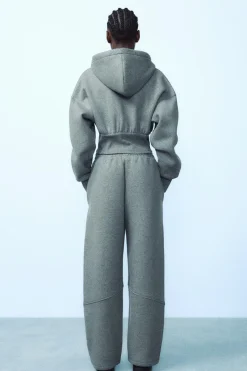 New SUDADERA CROP GLITTER Mujer Sudaderas / Joggers