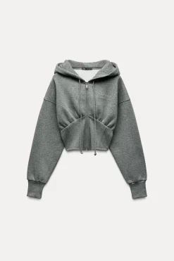 New SUDADERA CROP GLITTER Mujer Sudaderas / Joggers