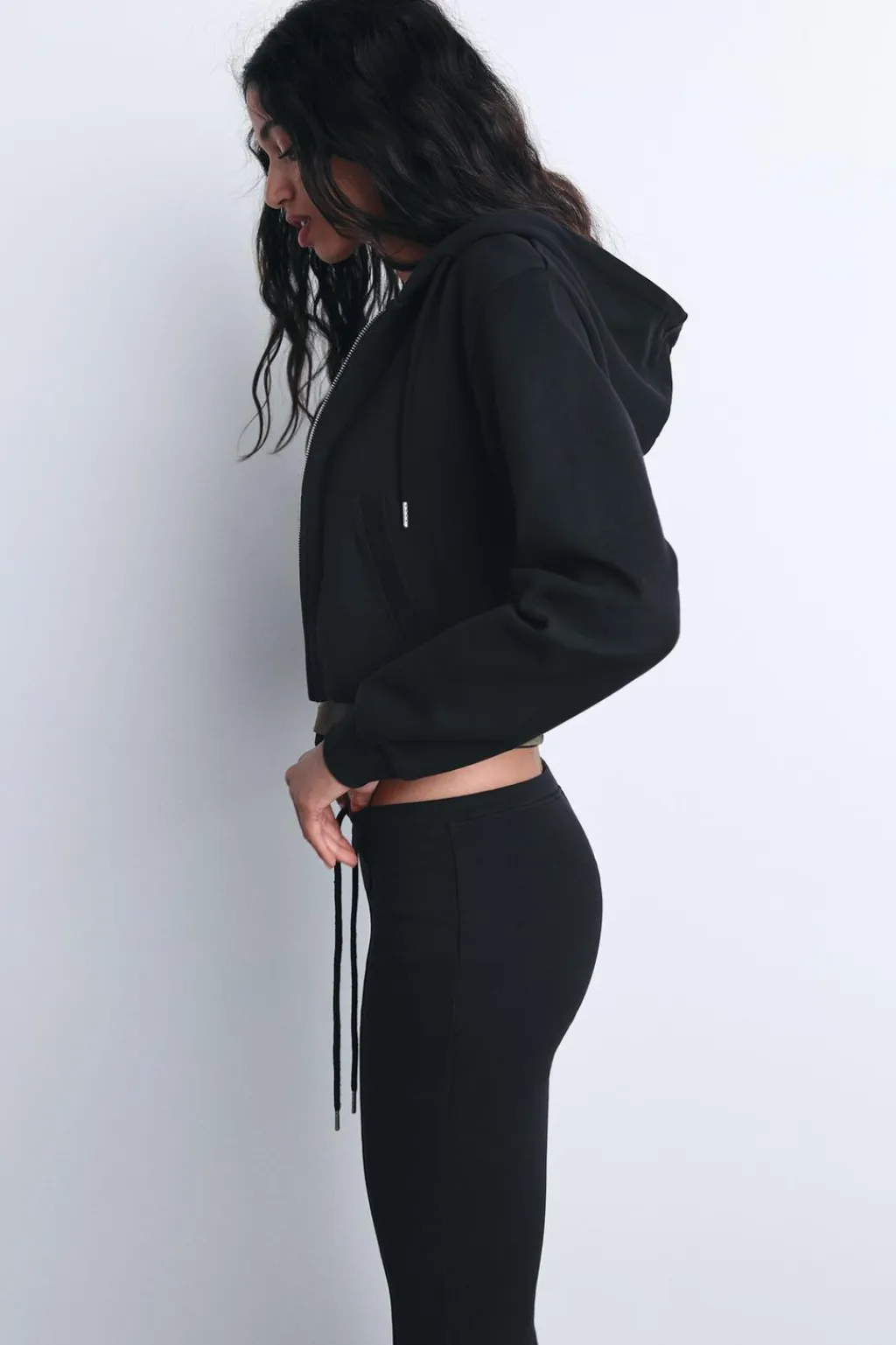 Discount SUDADERA CROP INTERLOCK Mujer Sudaderas / Joggers