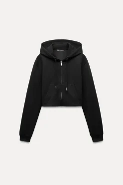 Discount SUDADERA CROP INTERLOCK Mujer Sudaderas / Joggers