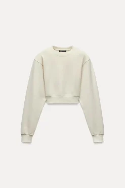 Hot SUDADERA CROP INTERLOCK Mujer Sudaderas / Joggers