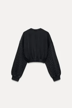 Discount SUDADERA CROP LAVADA JOYAS Mujer Sudaderas / Joggers