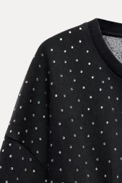 Discount SUDADERA CROP LAVADA JOYAS Mujer Sudaderas / Joggers