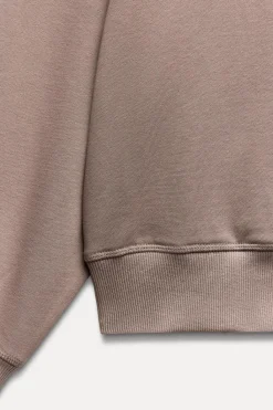 Discount SUDADERA CROPPED ETIQUETA Mujer Sudaderas / Joggers