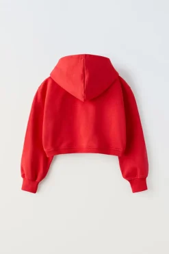 Niños ZARA 6 - 14 Años·Sudaderas<SUDADERA CROPPED TEXTO BORDADO