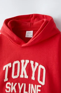 Niños ZARA 6 - 14 Años·Sudaderas<SUDADERA CROPPED TEXTO BORDADO