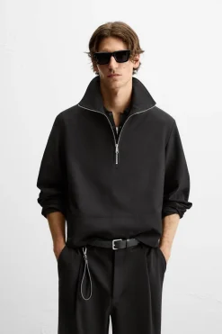 Sale SUDADERA CUELLO CREMALLERA Hombre Sudaderas