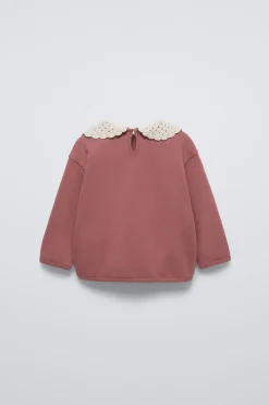 Niños ZARA 6 - 18 Meses·Sudaderas<SUDADERA CUELLO CROCHET