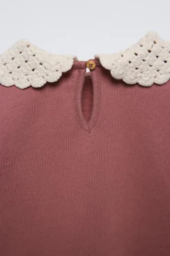 Niños ZARA 6 - 18 Meses·Sudaderas<SUDADERA CUELLO CROCHET