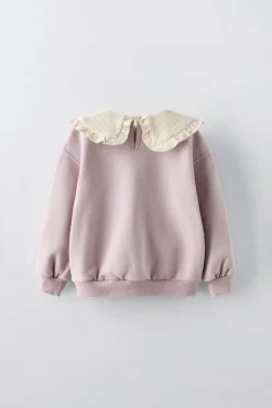Niños ZARA 1½ - 6 Años·Sudaderas|6 - 18 Meses·Punto<SUDADERA CUELLO POINTELLE