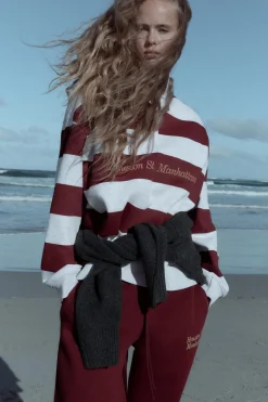 Fashion SUDADERA CUELLO POLO VARSITY Mujer Sudaderas / Joggers