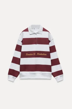 Fashion SUDADERA CUELLO POLO VARSITY Mujer Sudaderas / Joggers