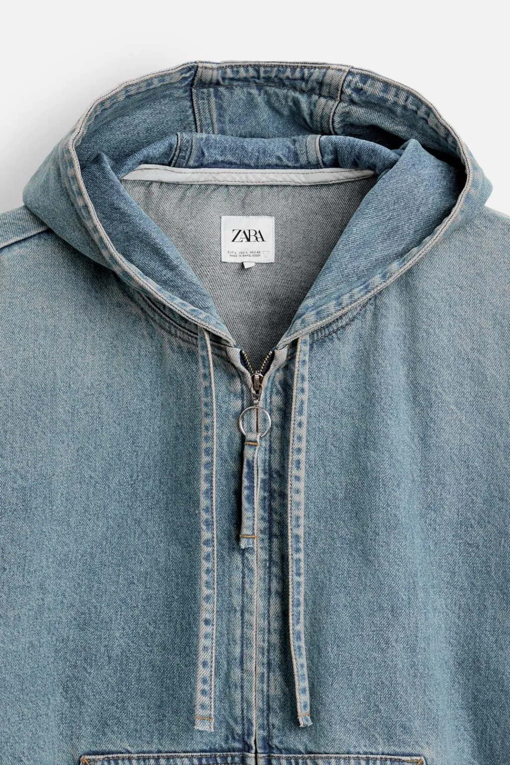 Outlet SUDADERA DENIM CAPUCHA Hombre Sudaderas